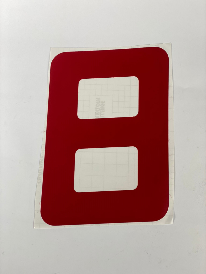 Vector Numer naklejany 8ka czerwona 30cm